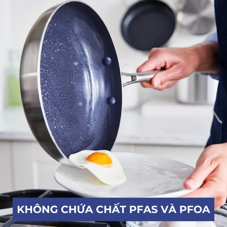 CHẢO CHỐNG DÍNH PHỦ TINH THỂ KIM CƯƠNG CAO CẤP BLUE DIAMOND 