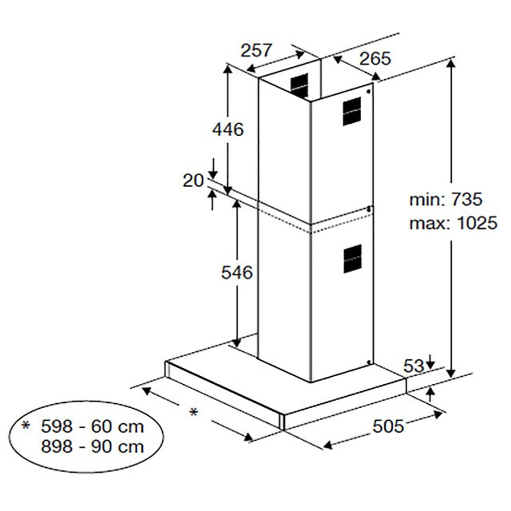 MÁY HÚT MÙI BEKO BHCB66641BBHS