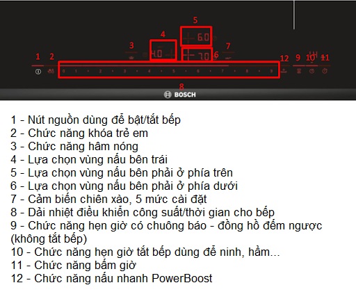 Hướng dẫn sử dụng bếp từ Bosch chuẩn nhất, chi tiết nhất - Ảnh 3