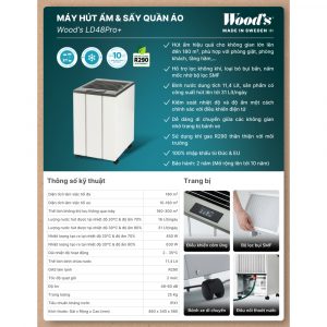 Máy hút ẩm Wood’s LD48Pro+