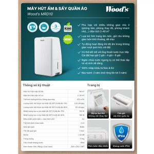 Máy hút ẩm Wood’s MRD10