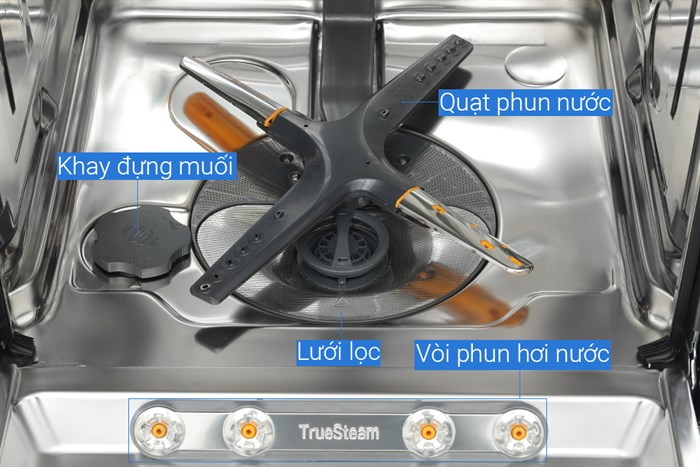 Máy rửa bát LG Quadwash TrueSteam™ màu đen LDT14BLA4