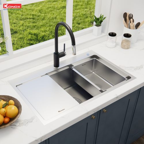 Chậu rửa bát chống xước Konox Workstation Sink – Topmount Sink KN8151TS Dekor
